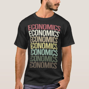 Colorful Text Economics Economist T Shirt