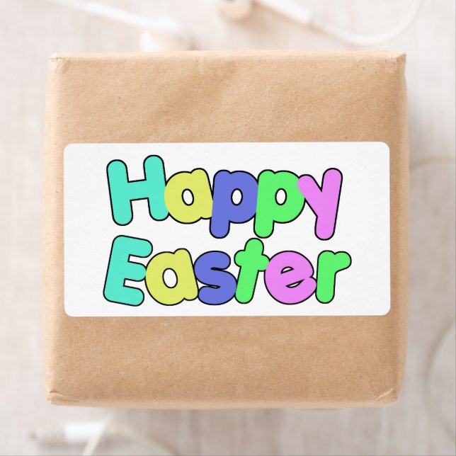 Colorful Text Happy Easter   Fraktsedel (Insitu)