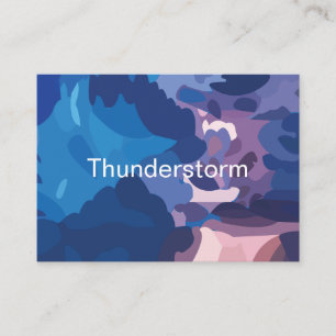 Colorful Thunderstorm Clouds Visitkort