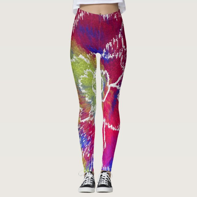 Colorful Tie Dye Leggings (Framsida)
