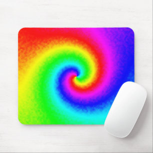 Colorful Tie Dye Rainbow Swirl Summer Mönster Musmatta