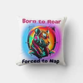 Colorful Tiger Ansikte Kudde