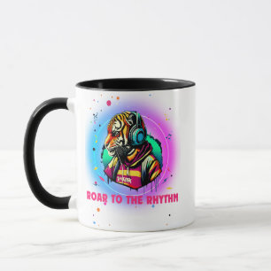Colorful Tiger Ansikte Mugg