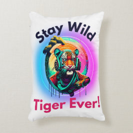 Colorful Tiger Ansikte Prydnadskudde