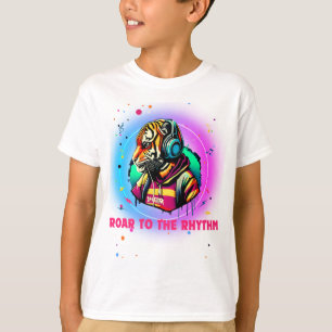 Colorful Tiger Ansikte T Shirt
