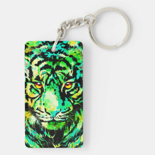 Colorful Tiger Keychain - Wildlife Big Cats