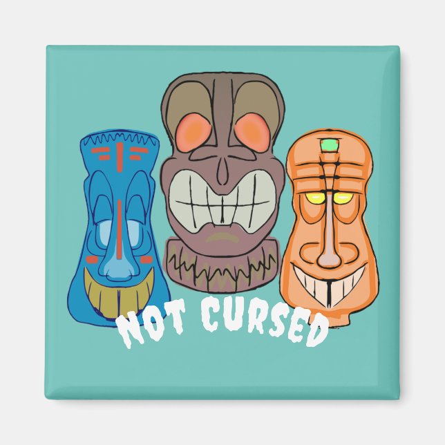 Colorful Tiki Head Magnet (Framsidan)