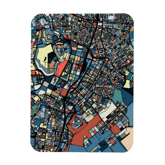 Colorful Tokyo Karta Magnet (Vertikal)