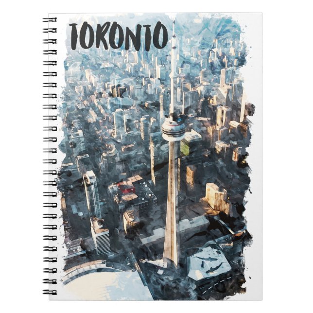 Colorful Toronto Canada City Silhouette Anteckningsbok (Framsidan)