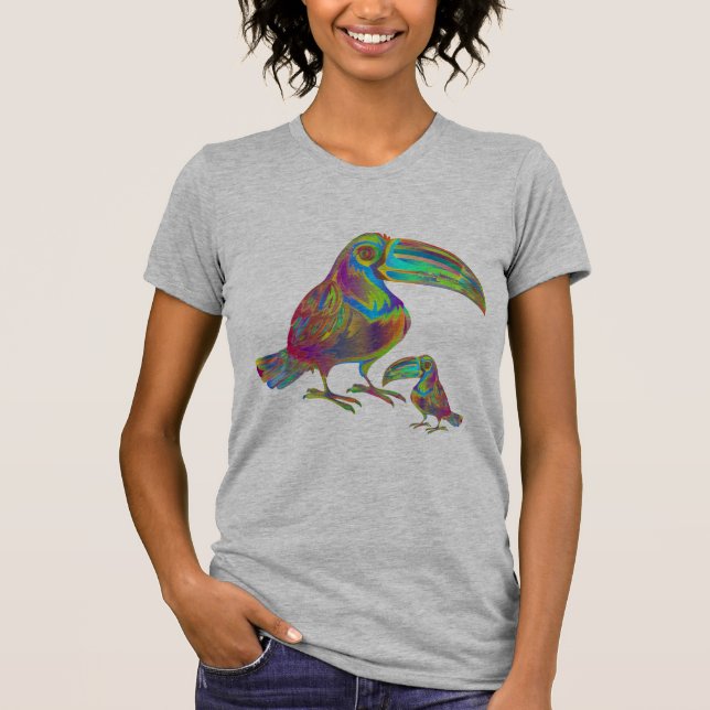 Colorful Toucan Art Tee – Bird Lover Gift (Framsida)
