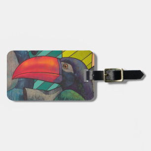 Colorful Toucan Graffiti Bagagebricka