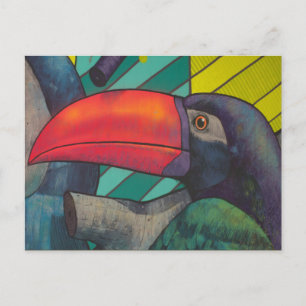 Colorful Toucan Graffiti Vykort