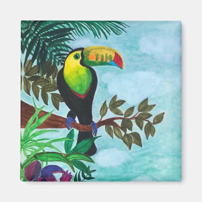 Colorful Toucan Tropical Rainforest Magnet (Framsidan)