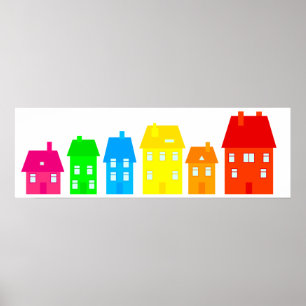 Colorful Town Poster