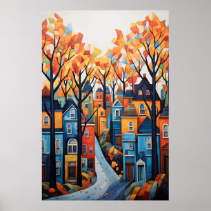 Colorful Town Poster