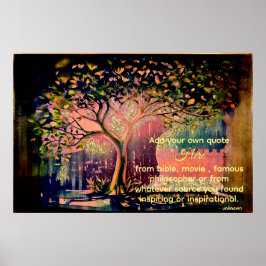 *~* Colorful Träd AP81 Artistic Etheral DIY Quote Poster