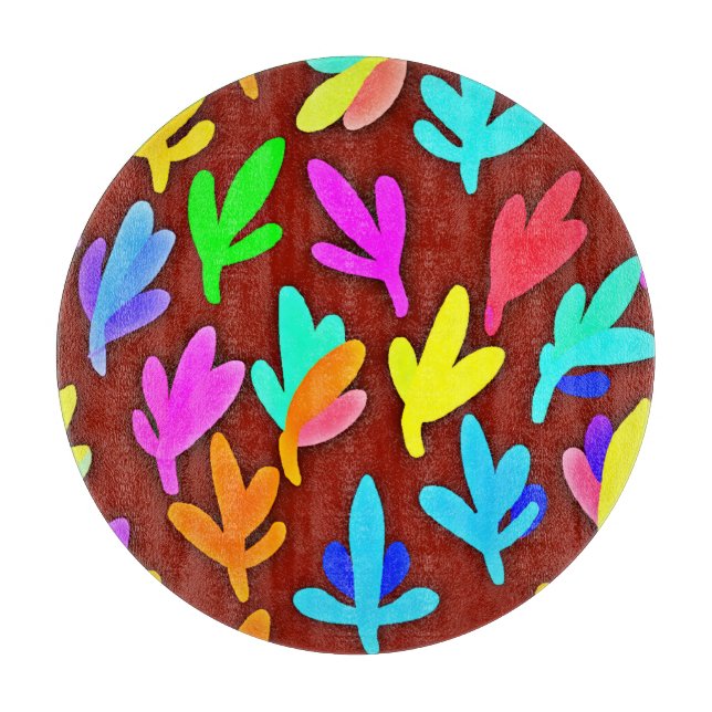 Colorful Träd Lövs Dance Mönster (Framsidan)