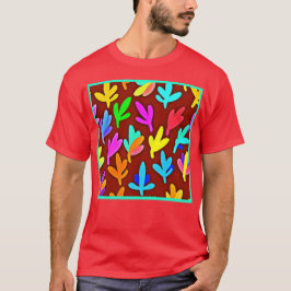 Colorful Träd Lövs Dance Mönster T Shirt