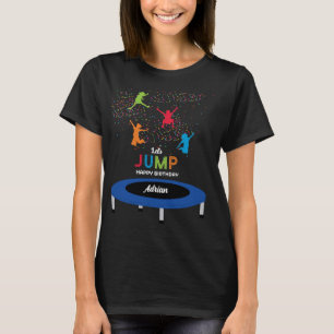 Colorful Trampoline Park Jump Barns födelsedag Par T Shirt