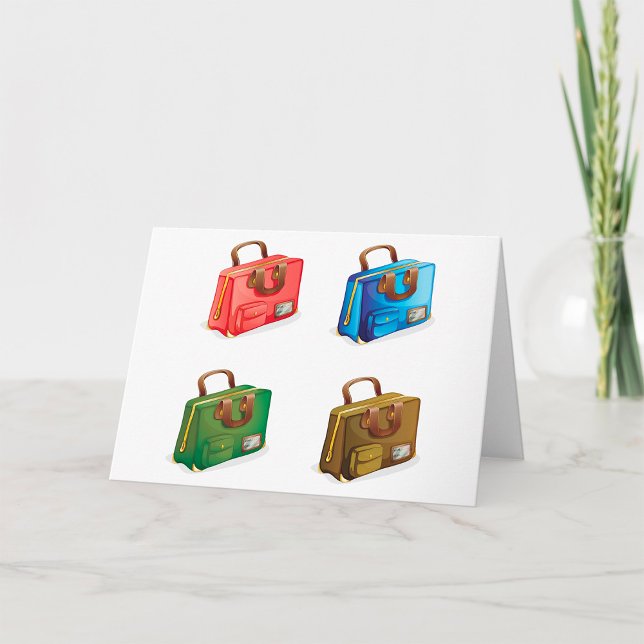 Colorful Travel Briefcase Collection Kort (Skapare uppladdad)
