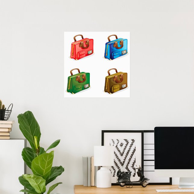 Colorful Travel Briefcase Collection Poster (Skapare uppladdad)