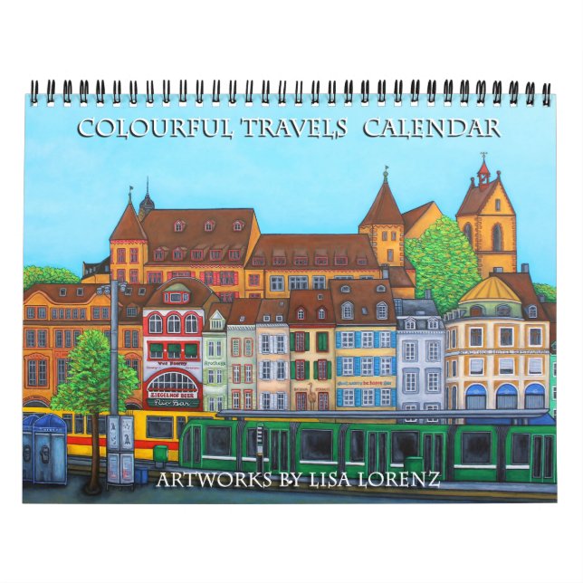 Colorful Travels 2-sidig kalender av Lisa Lorenz (Omslag)