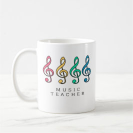 Colorful Treble Music Lärare Kaffemugg