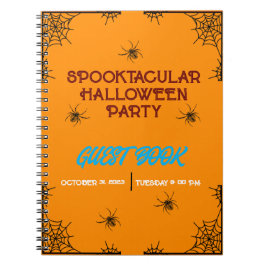 COLORFUL TRENDIG HALLOWEEN SPOOKY PARTY GUEST ANTECKNINGSBOK