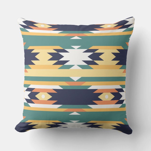 Colorful Tribal Aztec Geometric Mönster Kudde (Framsida)