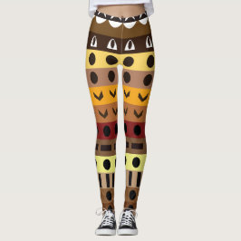 Colorful Tribal Deco Art Mönster Leggings