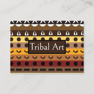 Colorful Tribal Deco Art Mönster Visitkort
