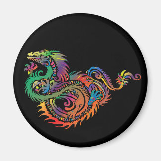 Colorful Tribal Dragon Magnet