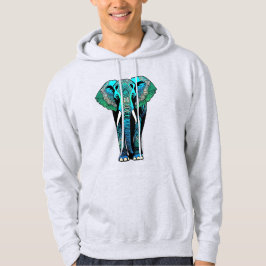 Colorful Tribal Elephant - Artistic Wildlife Hoodie