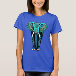 Colorful Tribal Elephant - Artistic Wildlife T Shirt