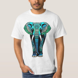 Colorful Tribal Elephant - Artistic Wildlife T Shirt