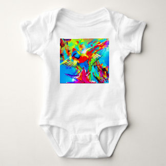Colorful Tropical Bird baby romper T Shirt