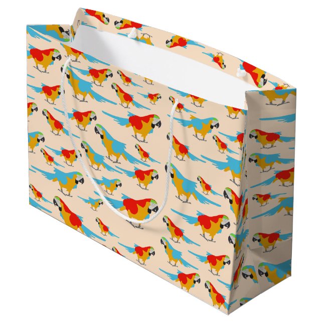 Colorful Tropical Macaw Mönster (Baksidan Vinklad)