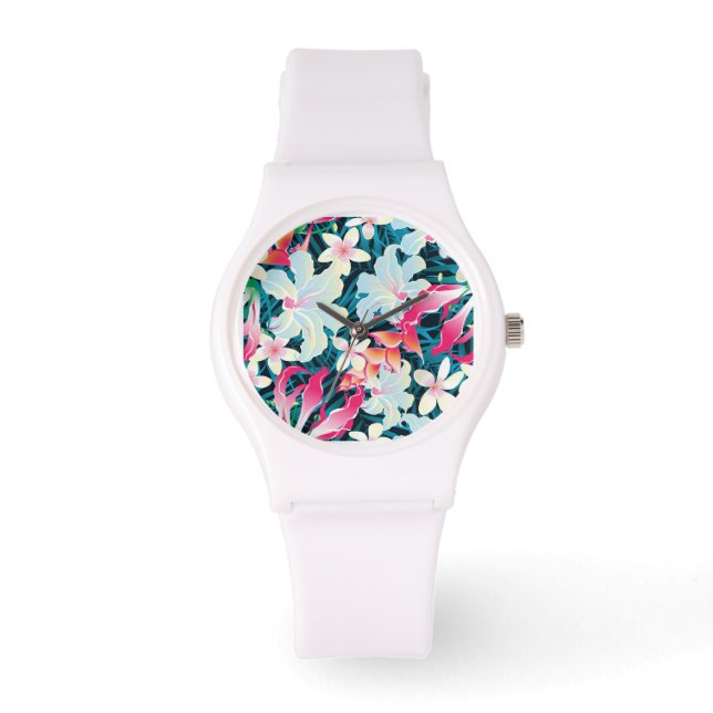 Colorful Tropical Mönster Armbandsur (Framsida)