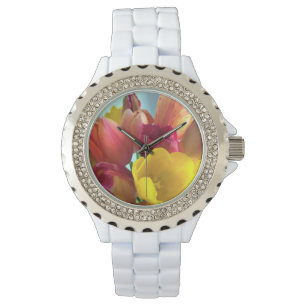 Colorful Tulip Bouquet Armbandsur