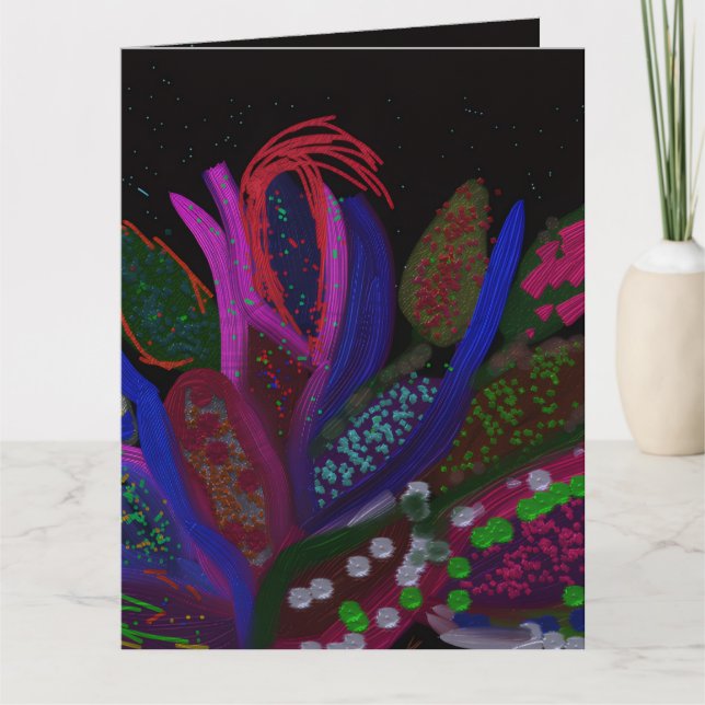 Colorful Undersea Large Greeting Card Kort (Framsida)