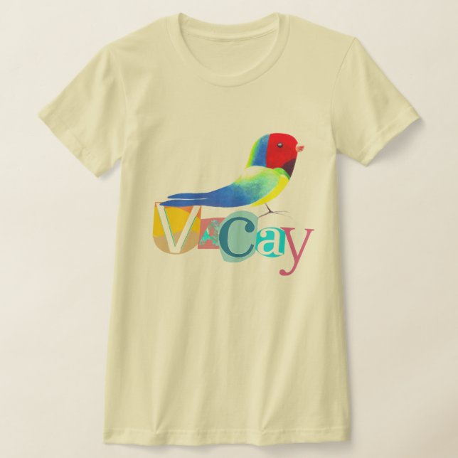 Colorful Unique Retro Vacay Mode T Shirt (Laydown)