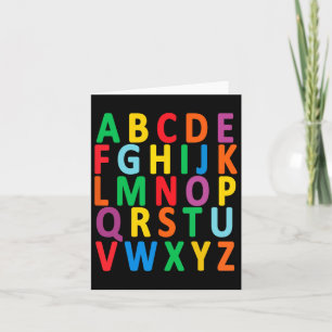 Colorful Uppercase Brev AlphabetLär Abc Boy Kort