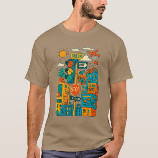 Colorful Urban Jungle T Shirt