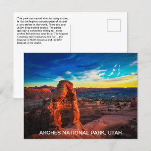 Colorful Utah Arches nationalpark Vykort
