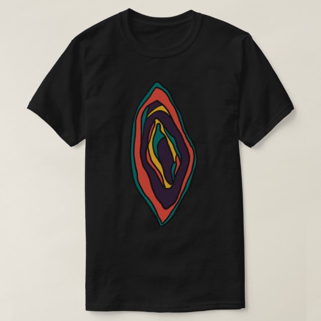Colorful Vagina Vuvla Sticker T Shirt (Design framsida)