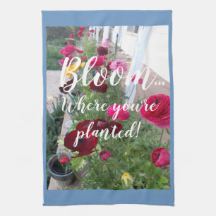 Colorful Vår blommor Bloom gift Tea Towel Kökshandduk