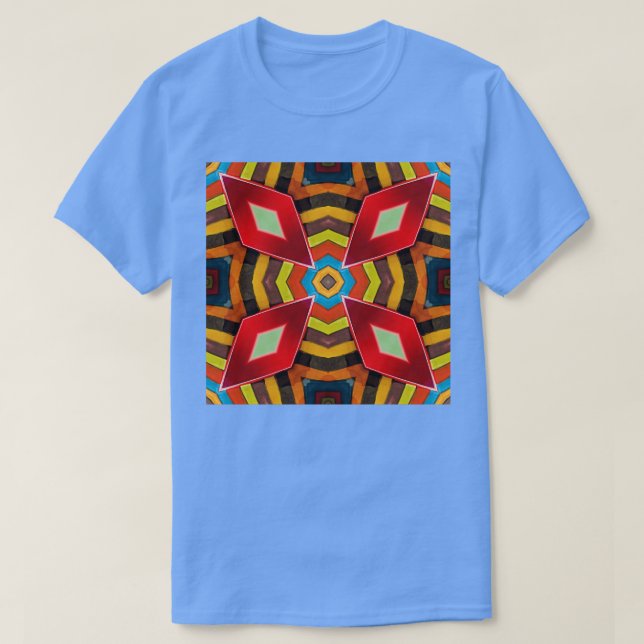 Colorful Vase Abstract Geometrical Pattern T Shirt (Design framsida)