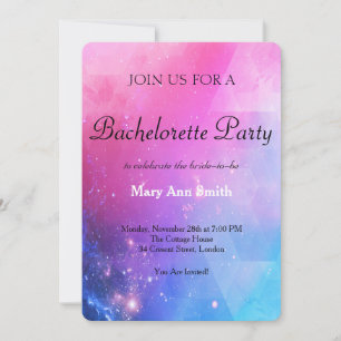 Colorful Vatten Färg Bachelorette Party Inbjudningar