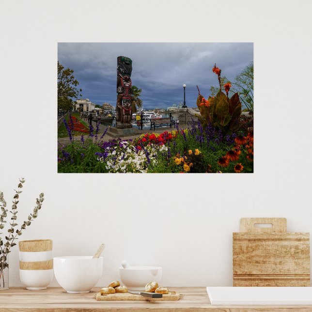 Colorful Victoria Harbour Poster (Kök)