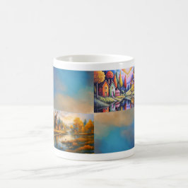 Colorful Village Mug Kaffemugg
